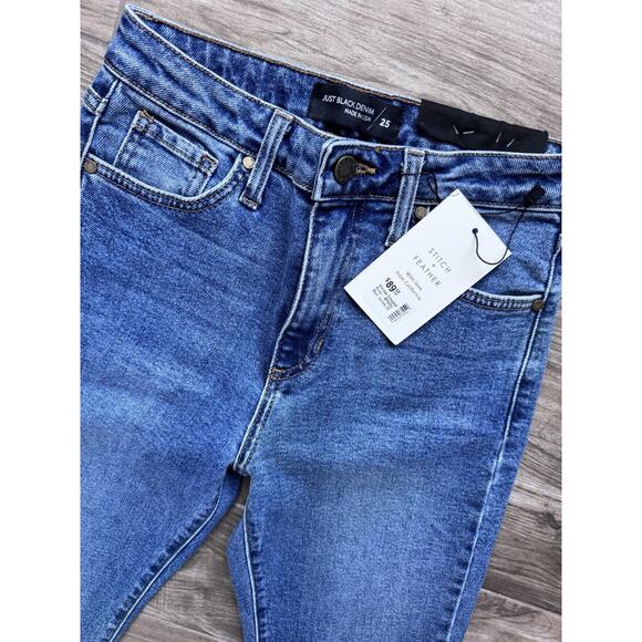 New With Tag Stitch & Feather Made In USA Vintage Cropped Flare Jeans Size 25 - Picture 3 of 5